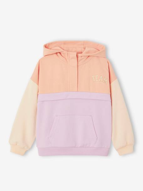 Sports Colourblock Hoodie for Girls lilac 