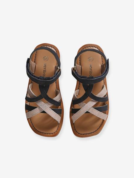 Leather Sandals with Hook-&-Loop Fastening for Toddlers set blue+white 