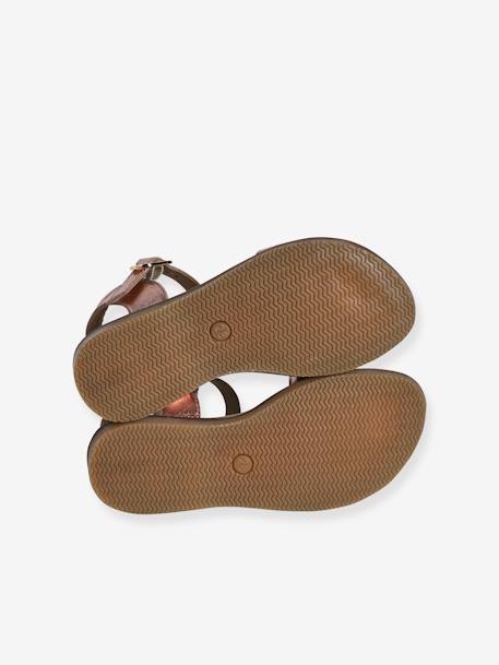 Leather Sandals for Children, Designed for Autonomy ochre 