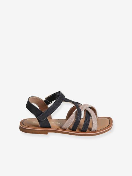 Leather Sandals with Hook-&-Loop Fastening for Toddlers set blue+white 