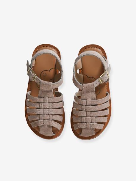 Leather Sandals for Children, Designed for Autonomy gold 