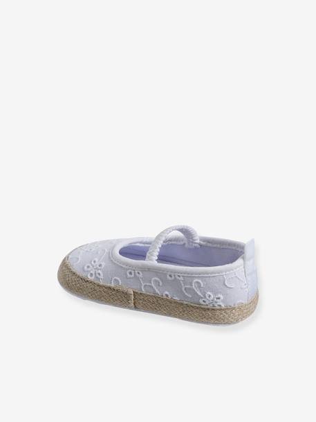 Supple Pram Shoes with Elastic, for Babies white 