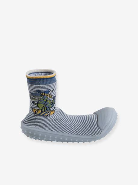 Non-Slip Slipper Socks for Children grey blue 