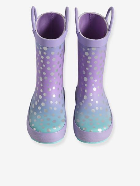 Wellies for Children, Designed for Autonomy printed violet 