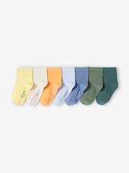 Pack of 7 Pairs of Plain Coloured Socks for Boys