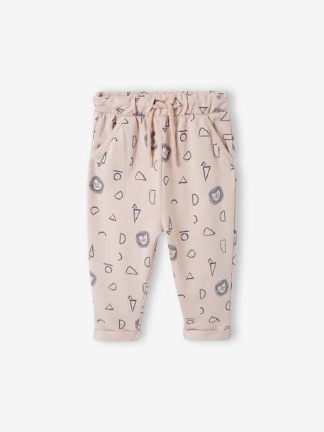 Honeycomb T-Shirt + Fleece Trousers Combo for Babies ecru 
