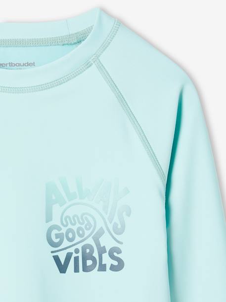 UV Protection Swim T-Shirt for Boys aqua green 