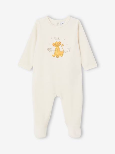 The Lion King Velour Sleepsuit for Baby Boys by Disney® ecru 