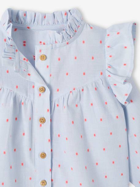Ruffled Blouse for Babies sky blue 