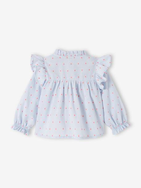 Ruffled Blouse for Babies sky blue 