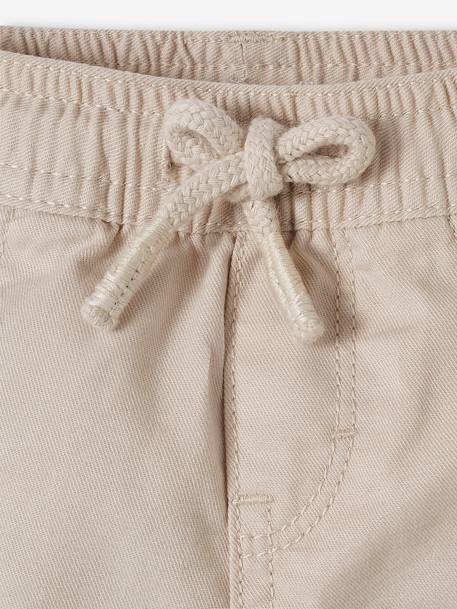 Twill Shorts with Elasticated Waistband, for Baby Boys beige+Brown+Grey Anthracite 