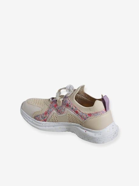 Elasticated Sports Trainers with Thick Sole for Girls set beige 