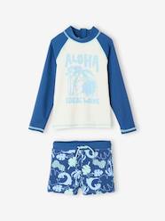 Boys-Swim & Beachwear-UV Protection Swim T-Shirt + Shorts Combo for Boys