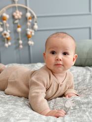 Baby-Outfits-3-Piece Knitted Ensemble: Cardigan, Trousers & Booties for Newborn Babies