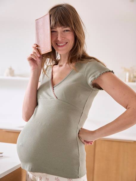 2-Piece Short Pyjamas, Maternity & Nursing Special ecru 