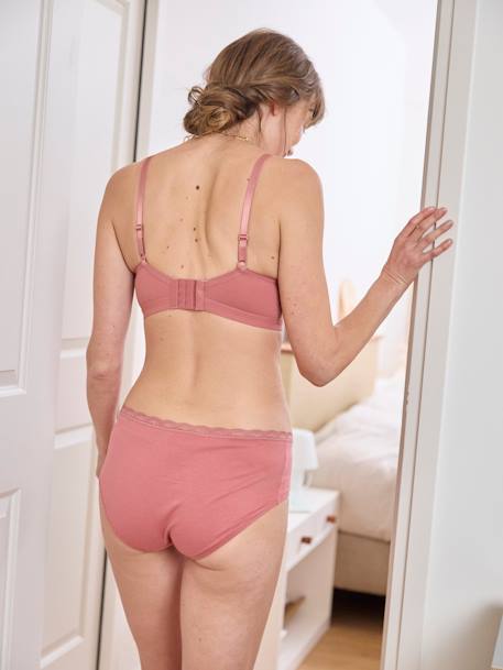 Padded, Very Soft-to-the-Touch Bra, Nursing Special old rose+white 