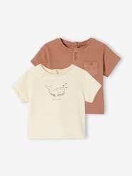 -Pack of 2 T-Shirts in Organic Cotton for Newborn Babies