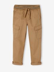 Easy-to-Slip-On Cargo-Style Trousers for Boys