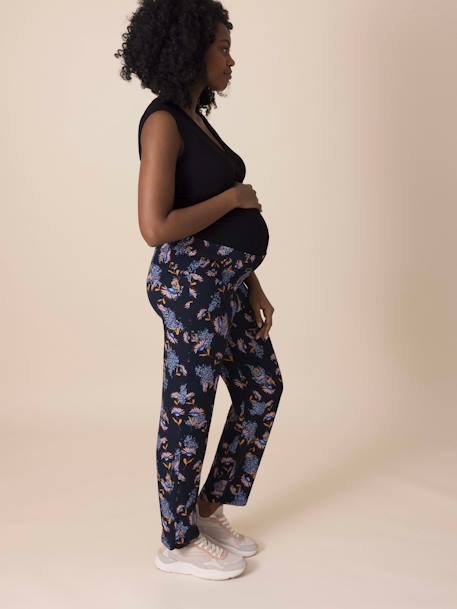 Trousers for Maternity, Amir by ENVIE DE FRAISE printed blue 