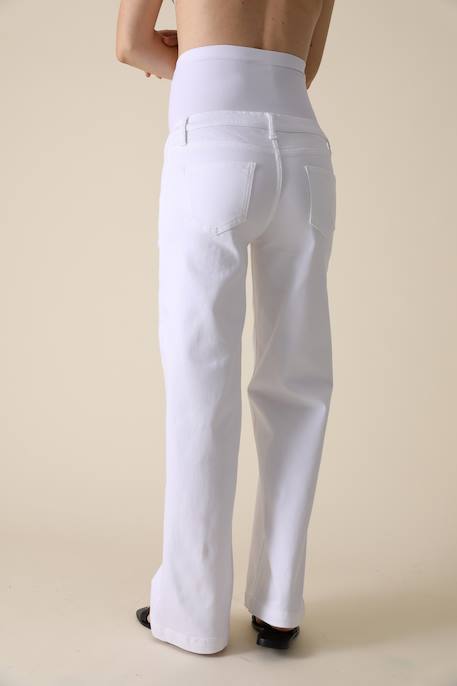 Wide-Leg Jeans for Maternity, Derek by ENVIE DE FRAISE white 