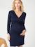 Eco-Responsible Nightie for Maternity, Lydia by ENVIE DE FRAISE navy blue 