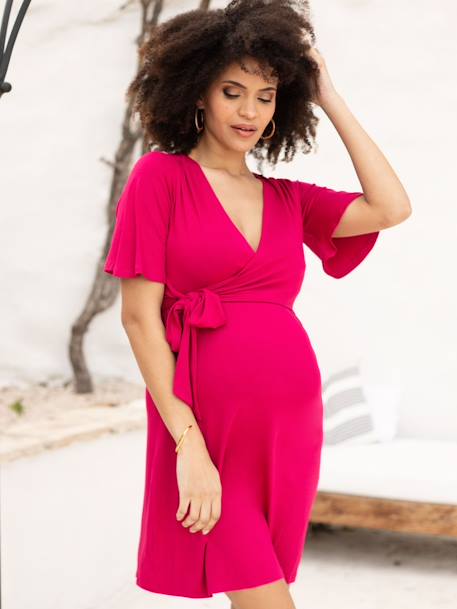 Maternity Dress, Resa by ENVIE DE FRAISE raspberry pink 