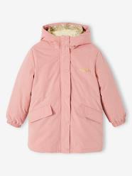 Girls-Coats & Jackets-Coats & Parkas-3-in-1 Hooded Parks & Floral Removable Windcheater for Girls
