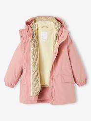 Girls-Coats & Jackets-3-in-1 Hooded Parks & Floral Removable Windcheater for Girls