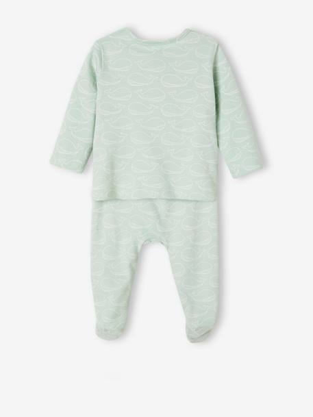 Pack of 2 Jersey Knit Pyjamas for Babies sky blue 