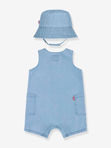 Jumpsuit + Bucket Hat Combo by Levi's® for Babies bleached denim 