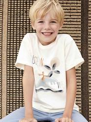 Thick T-Shirt with Wave Motif for Boys