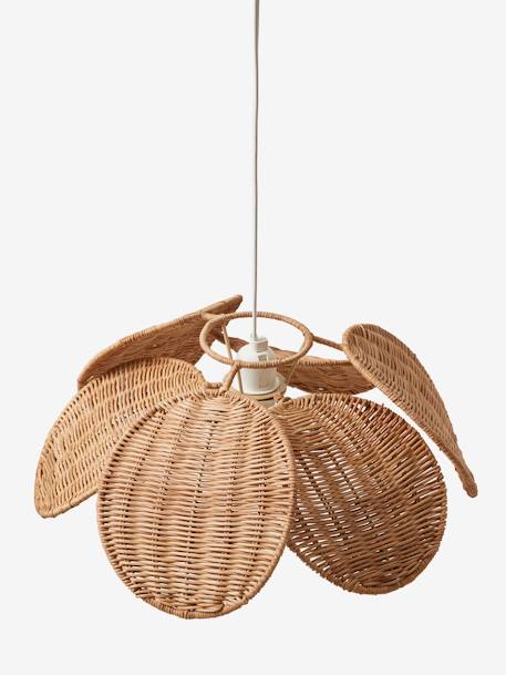 Hanging Lampshade in Rattan, Petals beige 