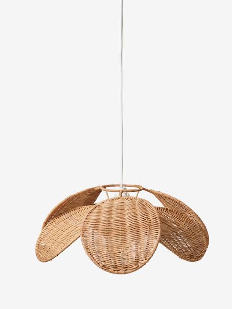 Hanging Lampshade in Rattan, Petals beige 
