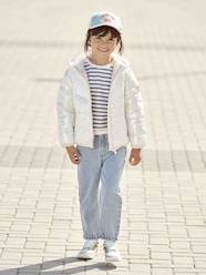 Girls-Coats & Jackets-Padded Jackets-Lightweight Jacket with Shiny Iridescent Effect, for Girls