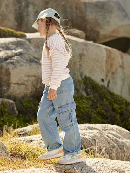 Cargo Jeans Loose Fit, Pull-Ons, for Girls stone 