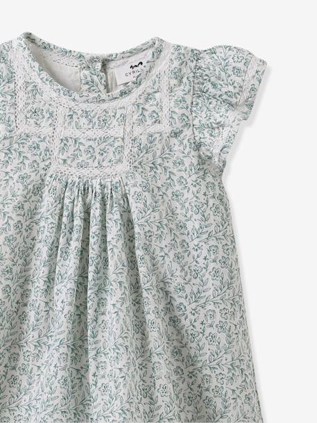 Floral Printed Dress for Babies by CYRILLUS ecru 