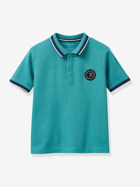 Organic Cotton Polo Shirt for Boys, by CYRILLUS emerald green 