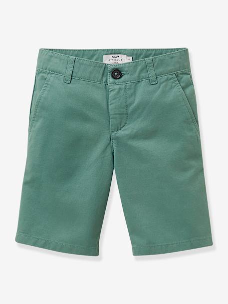 Chino Bermuda Shorts for Boys by CYRILLUS aqua green 