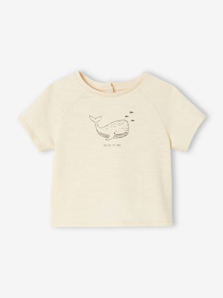 Pack of 2 T-Shirts in Organic Cotton for Newborn Babies mocha 