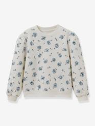 Girls-Cardigans, Jumpers & Sweatshirts-Jumpers-Sweatshirt in Organic Cotton with Pablo Piatti Print for Girls, by CYRILLUS