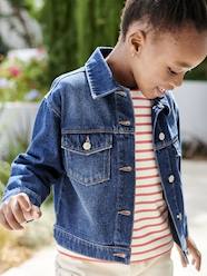 Girls-Denim Worker-Style Jacket for Girls