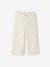Wide Cropped Trousers for Girls ecru+rose 