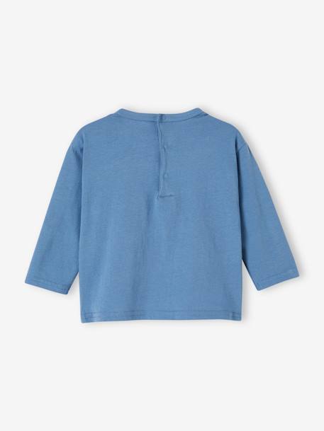 T-Shirt in Organic Cotton for Babies blue+ecru 