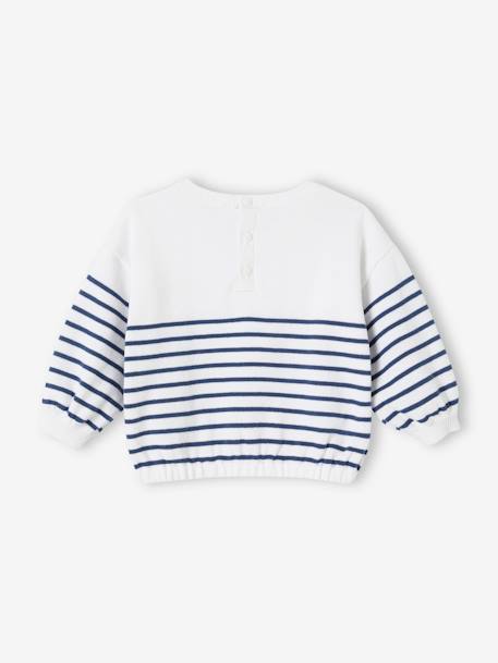 Embroidered Striped Jumper for Babies striped navy blue 