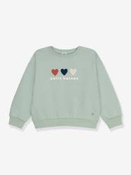 -Hearts Sweatshirt for Girls by PETIT BATEAU