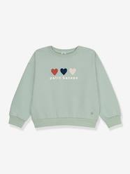 Hearts Sweatshirt for Girls by PETIT BATEAU