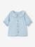Blouse in Light Denim with Embroidered Collar for Babies bleached denim 