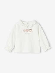 Baby-T-shirts & Roll Neck T-Shirts-Top with Collar in Broderie Anglaise for Newborn Babies