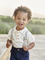 Baby-T-shirts & Roll Neck T-Shirts-Knitted Polo Shirt for Babies
