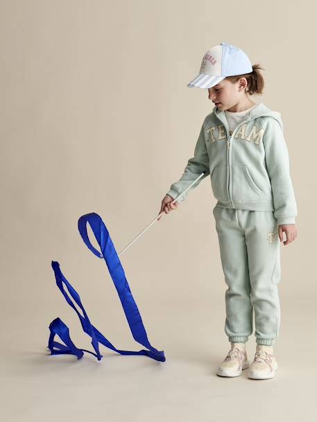 Cap for Girls, 'Cool Girls Club' striped blue 